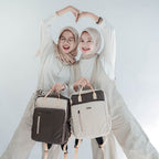 ERMY - Yuuky Tas Ransel Wanita 2 in 1 Backpack Sekolah Tas Laptop Kerja Simpel