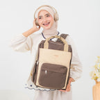 ERMY - Katsu Tas Ransel Wanita 2 in 1 Full Color Backpack Sekolah Tas Laptop Kuliah Simpel