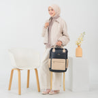 ERMY - Aily Tas Ransel Wanita 2 in 1 Mix Color Backpack Sekolah Tas Laptop Kuliah Waterproof