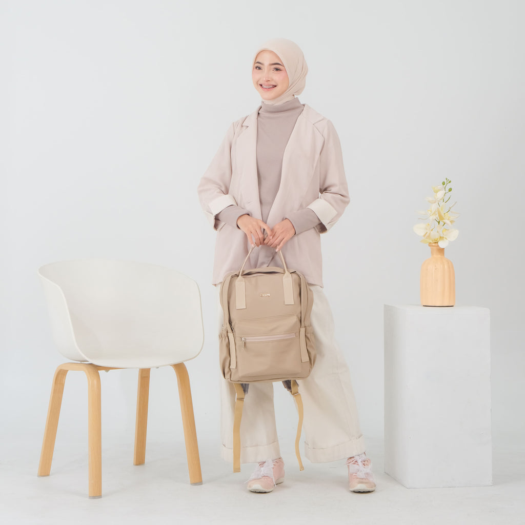 ERMY - Yoona Tas Ransel Wanita 2 in 1 Backpack Sekolah Tas Laptop Kuliah Kerja Waterproof