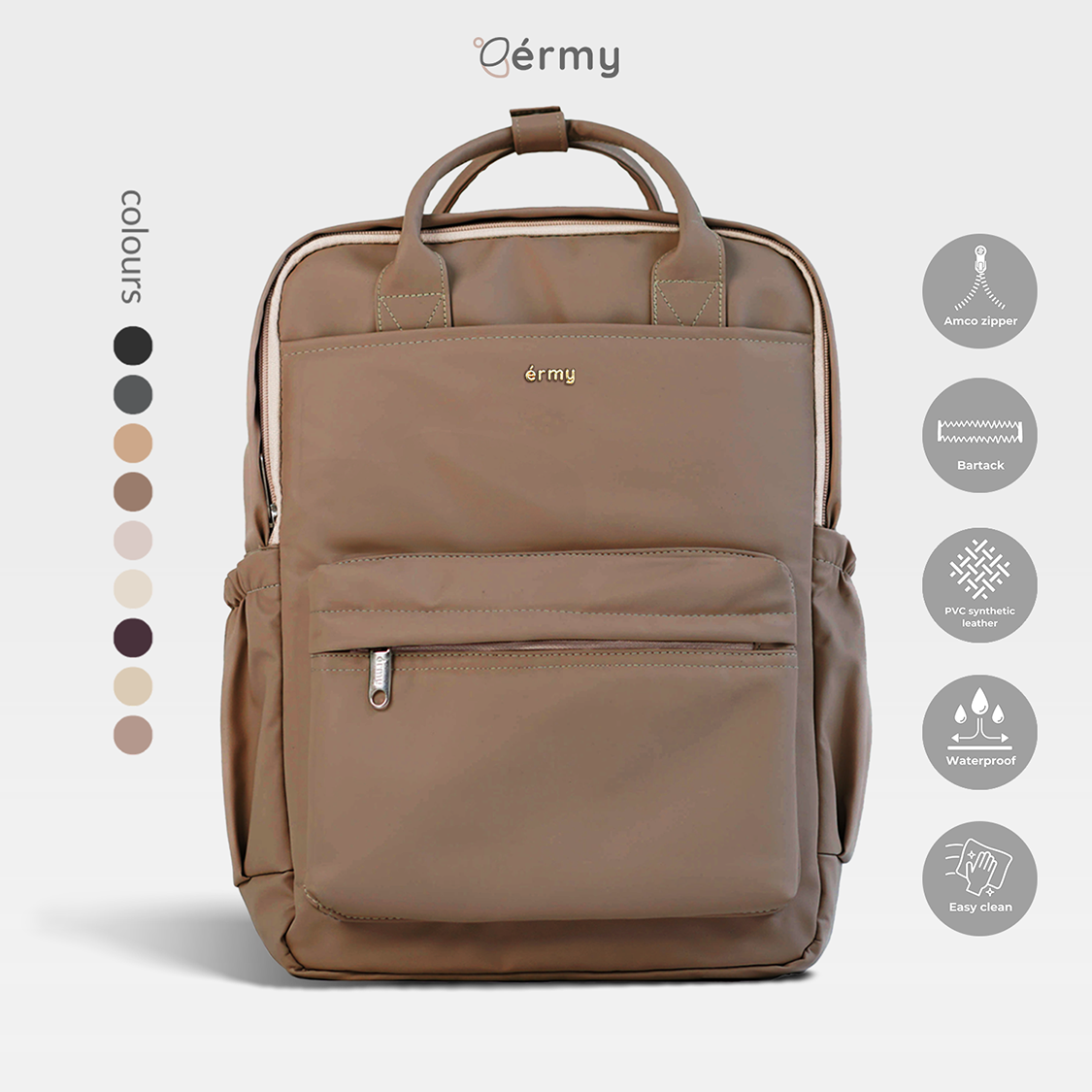 ERMY - Aily Tas Ransel Wanita 2 in 1 Backpack Sekolah Tas Laptop Kuliah Waterproof