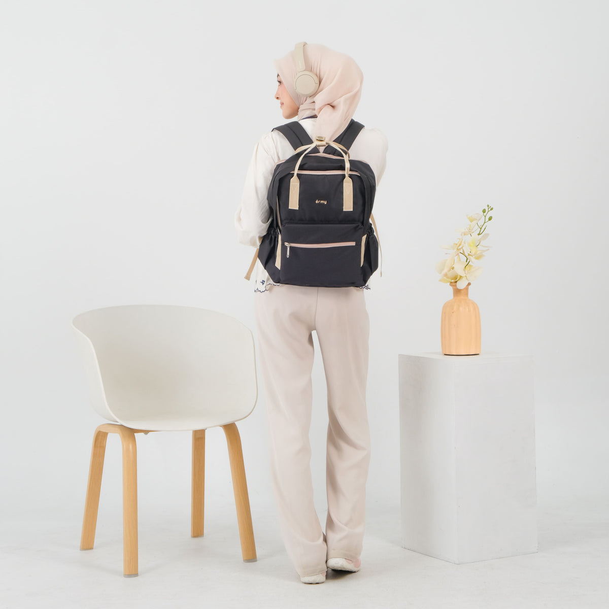 ERMY  - Namy Tas Ransel Wanita 2 in 1 Full Color Backpack Sekolah Kuliah Traveling