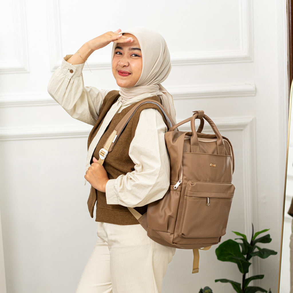 ERMY - Aily Tas Ransel Wanita 2 in 1 Backpack Sekolah Tas Laptop Kuliah Waterproof