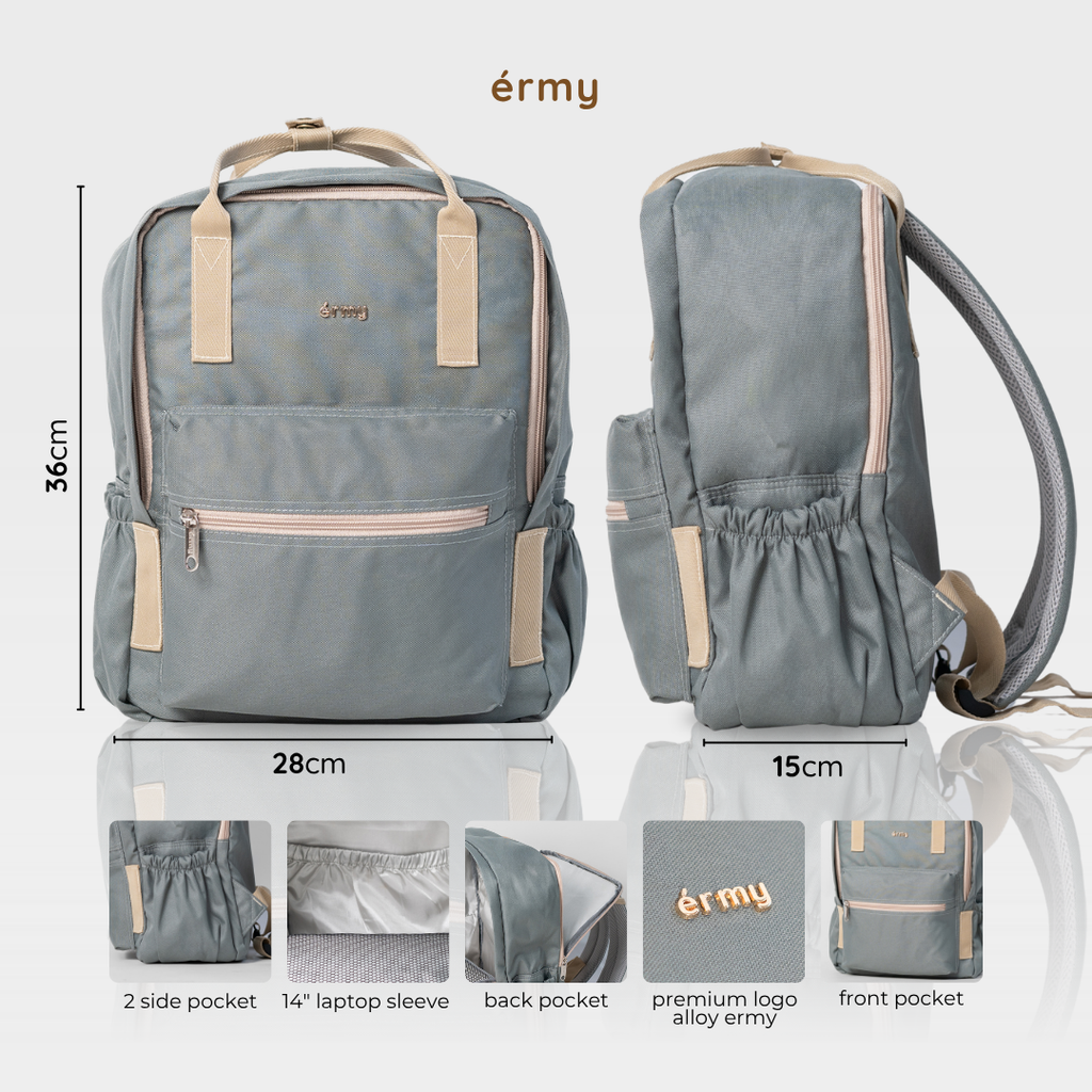 ERMY  - Namy Tas Ransel Wanita 2 in 1 Full Color Backpack Sekolah Kuliah Traveling