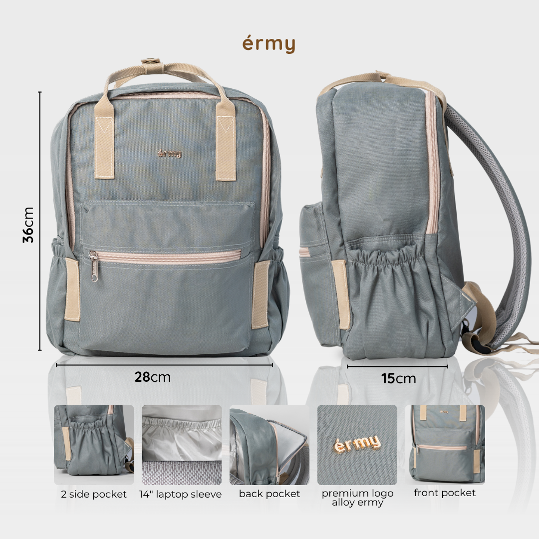 ERMY  - Namy Tas Ransel Wanita 2 in 1 Full Color Backpack Sekolah Kuliah Traveling