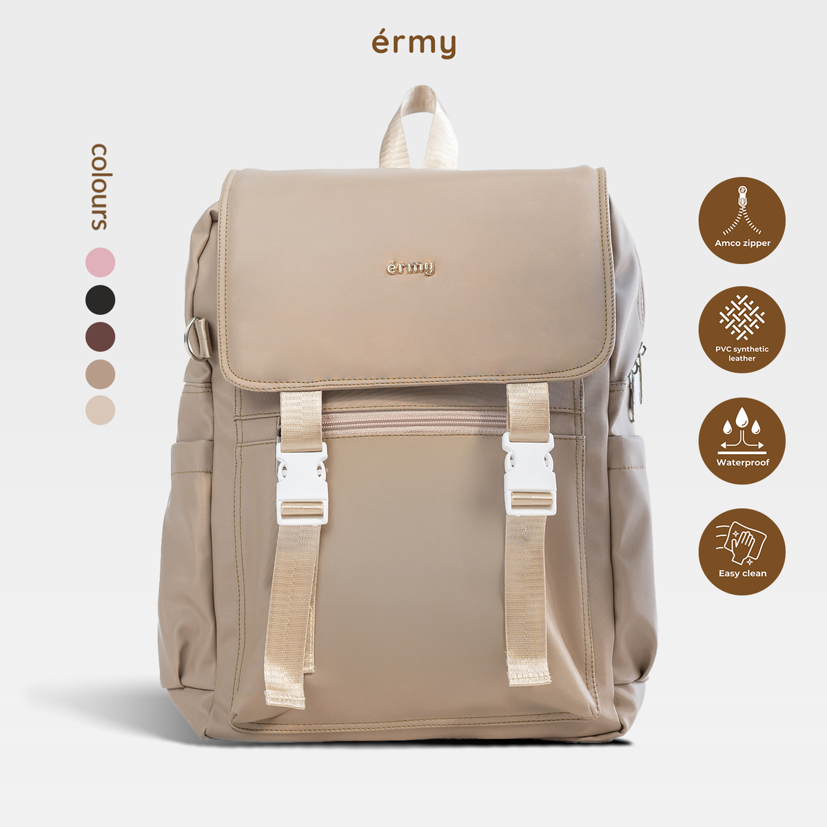 ERMY - Yuka Tas Ransel Sekolah Wanita New Material Backpack Sekolah Besar Waterproof
