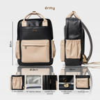 ERMY - Aily Tas Ransel Wanita 2 in 1 Mix Color Backpack Sekolah Tas Laptop Kuliah Waterproof
