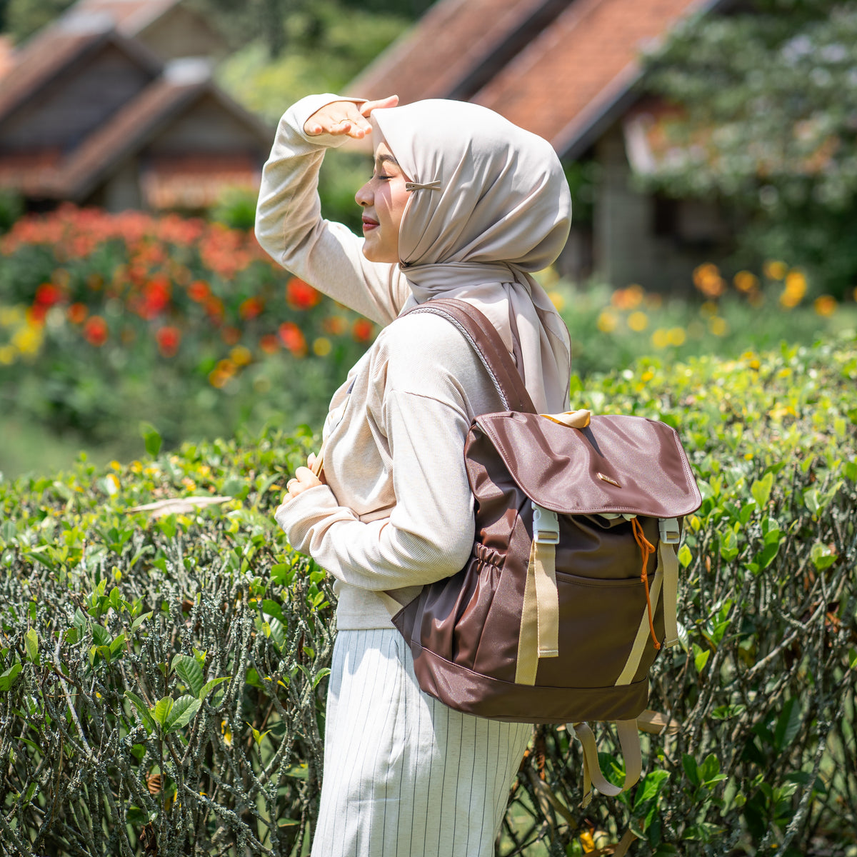 ERMY - Nara Tas Ransel Wanita Backpack Sekolah Serut Waterproof