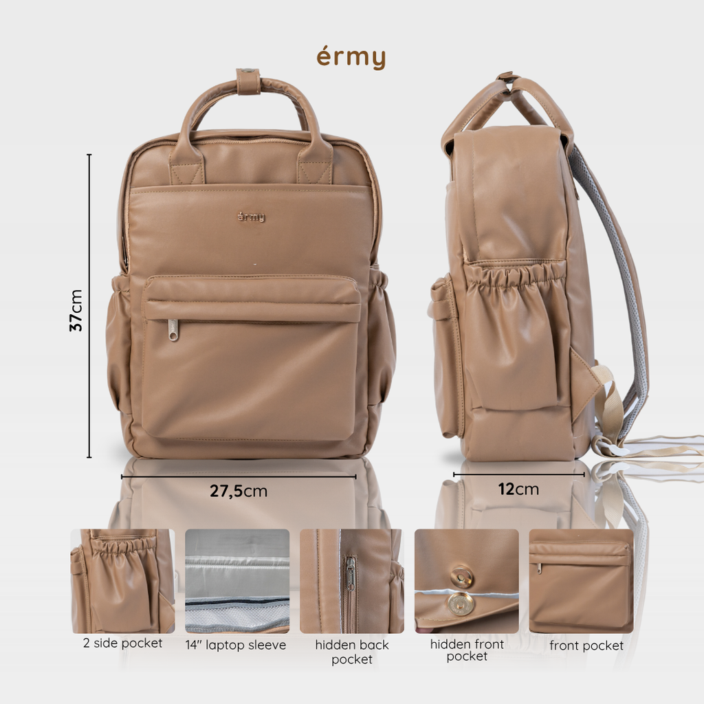 ERMY - Aily Tas Ransel Wanita 2 in 1 Backpack Sekolah Tas Laptop Kuliah Waterproof