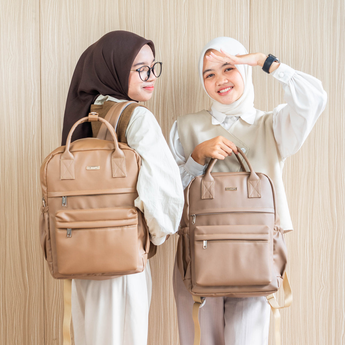 ERMY - Yumi Tas Ransel Wanita 2 in 1 Backpack Sekolah Tas Laptop Waterproof