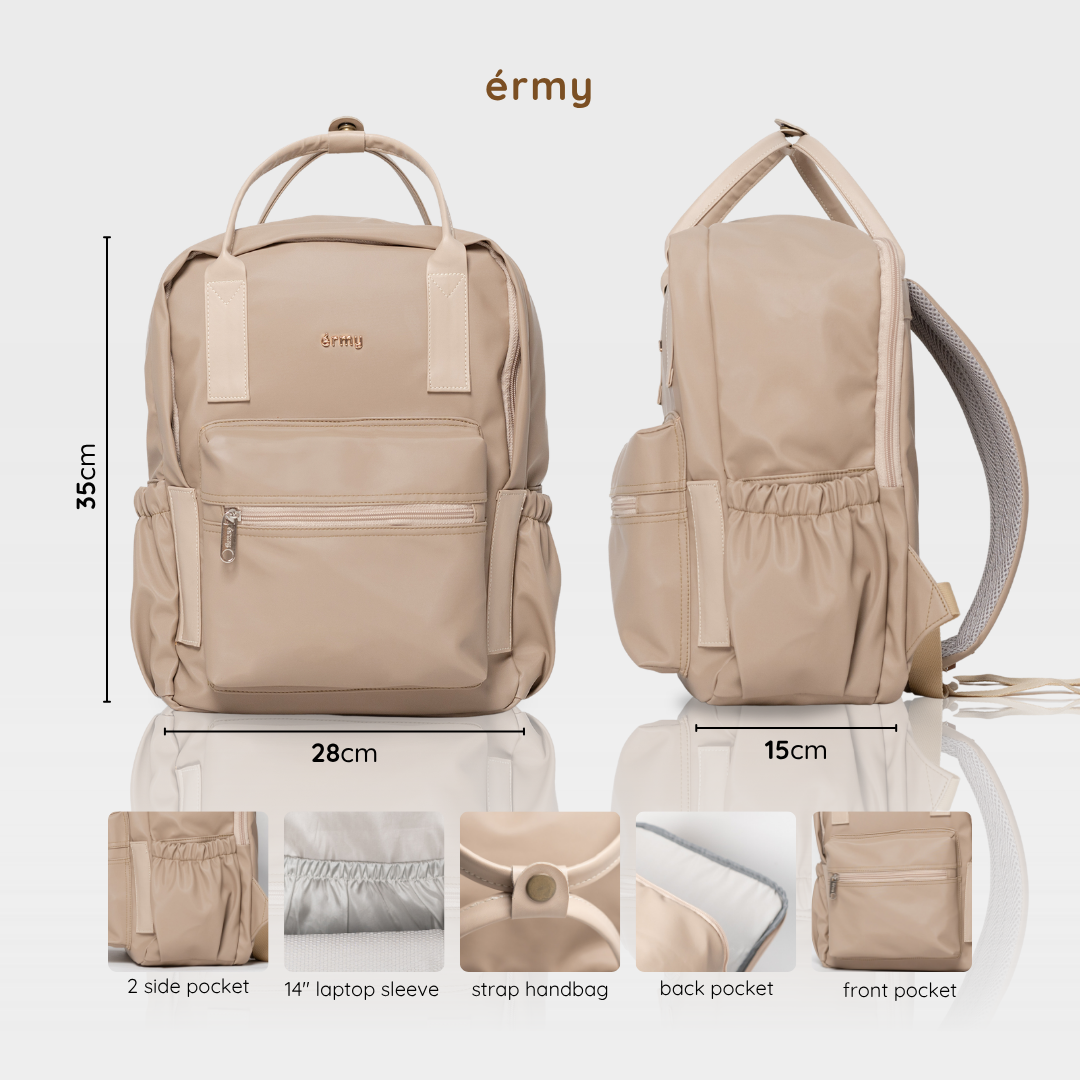 ERMY - Yoona Tas Ransel Wanita 2 in 1 Backpack Sekolah Tas Laptop Kuliah Kerja Waterproof