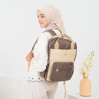 ERMY - Katsu Tas Ransel Wanita 2 in 1 Full Color Backpack Sekolah Tas Laptop Kuliah Simpel