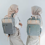 ERMY - Yuuky Tas Ransel Wanita 2 in 1 Backpack Sekolah Tas Laptop Kerja Simpel