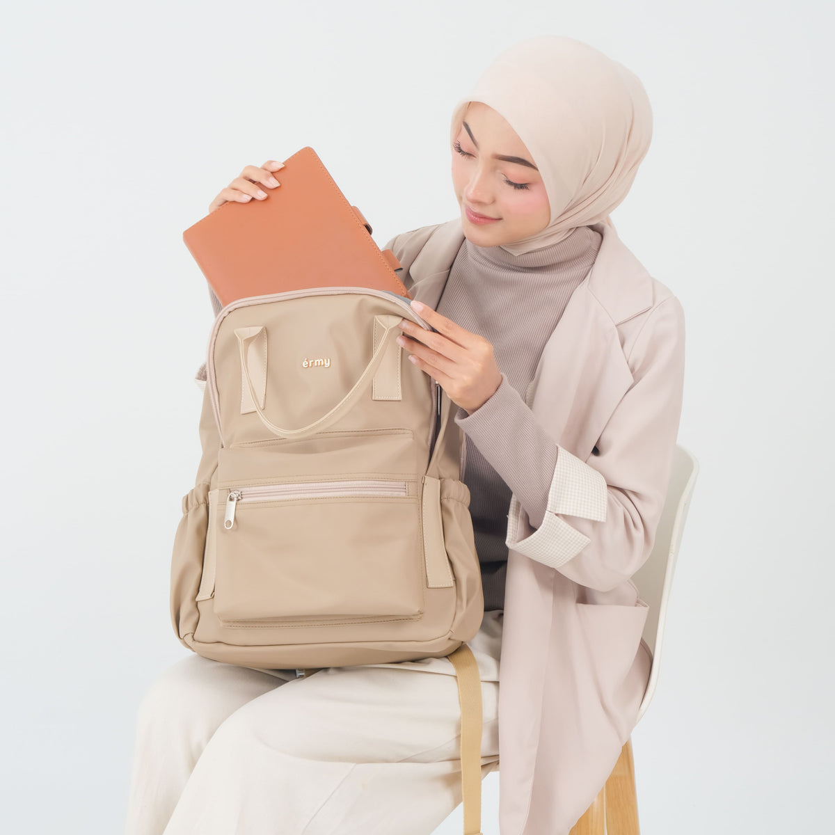 ERMY - Yoona Tas Ransel Wanita 2 in 1 Backpack Sekolah Tas Laptop Kuliah Kerja Waterproof