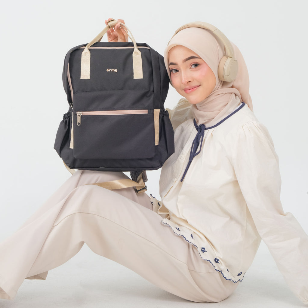 ERMY  - Namy Tas Ransel Wanita 2 in 1 Full Color Backpack Sekolah Kuliah Traveling