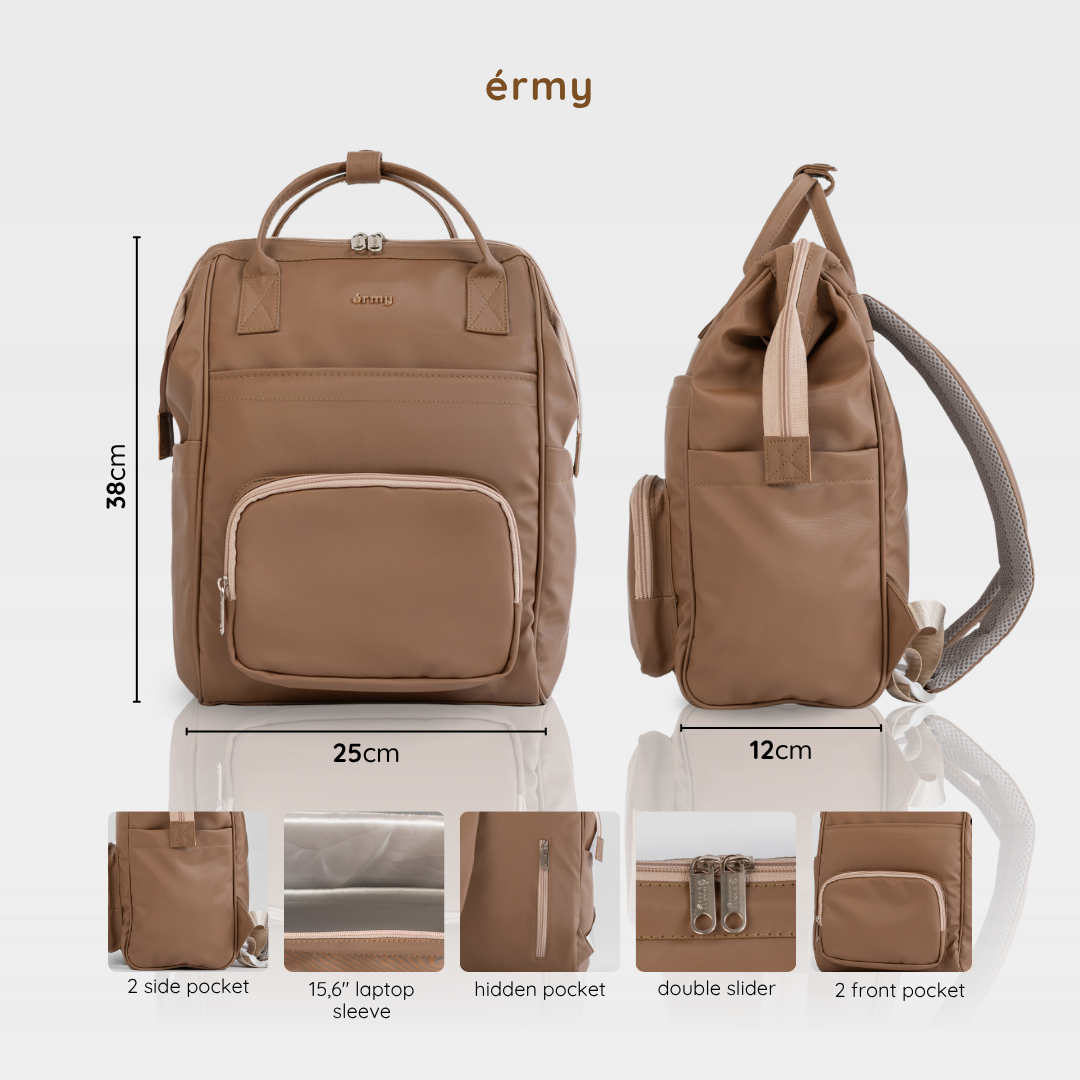ERMY - Kimy Tas Ransel Wanita 2 in 1 Backpack sekolah Tas Kerja Waterproof