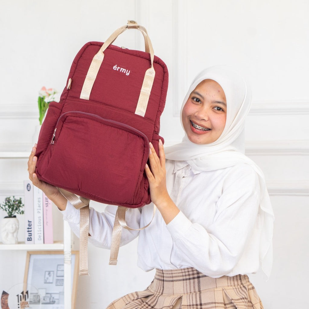 ERMY - Pikko Ransel Crinkle Wanita 2 in 1