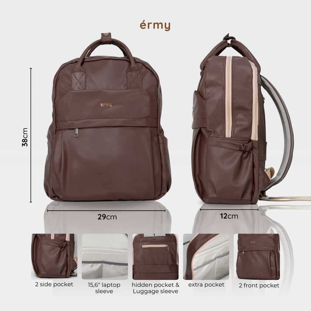 ERMY - Yura Tas Ransel Wanita 2 in 1 Backpack Sekolah Besar Waterproof